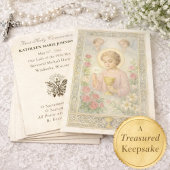 First  Communion Jesus Angels Floral  Visitekaartje