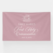 First Communion Mauve banner backdrop  (Horizontaal)