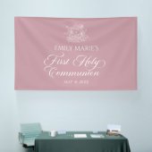 First Communion Mauve banner backdrop  (Beurs)