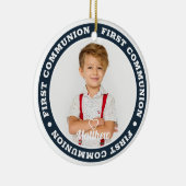 First Communion Modern Custom Photo Keepsake Keramisch Ornament (Rechts)