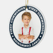 First Communion Modern Custom Photo Keepsake Keramisch Ornament (Links)