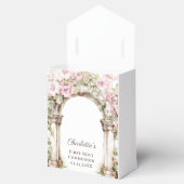 First Communion Pink Florals Arch Cross Bedankdoosjes (Geopend)