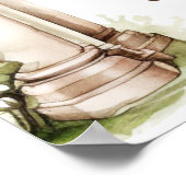 First Communion Pink Florals Arch Cross Welcome Poster (Hoek)