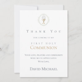 First Communion  thank you Kaart