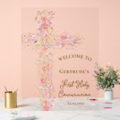 First Communion welcome clear sign Acryl Bord (Huwelijk)