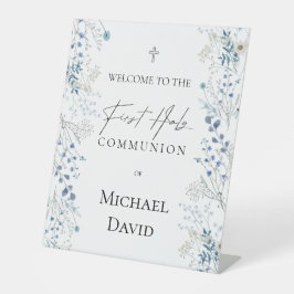First Communion welcome Reclamebord Met Voetstuk