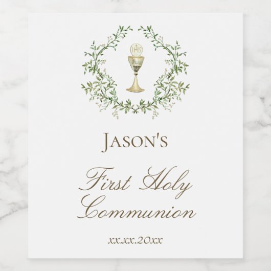 First Communion  Wijn Etiket (Enkel label)
