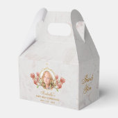 First Communist Girl Foto Marble Pink Magnolia Bedankdoosjes (Achterkant)