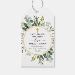 First Community baptism Gold greenery-gunstlabels Cadeaulabel
