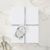 First Community baptism Gold greenery-gunstlabels Cadeaulabel (Met Touw)