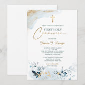 First Community Invitation Boy Kaart (Voorkant / Achterkant)