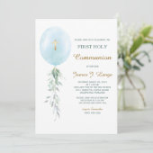 First Community Invitation Boy Kaart (Staand voorkant)