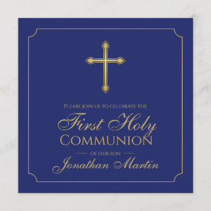 First Community Simple Gold Cross Christelijk Kaart