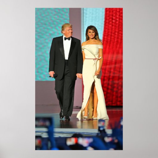 First Couple Donald and Melania Trump Liberty Ball Poster (Voorkant)