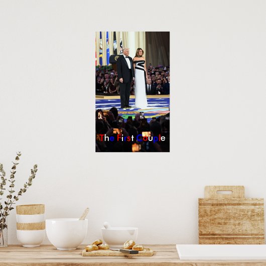 First Couple Donald and Melania Trump Liberty Ball Poster (Keuken)