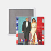 First Couple President Trump First Lady Melania Magneet (Voorkant / Achterkant)
