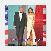 First Couple President Trump First Lady Melania Magneet (Voorkant)