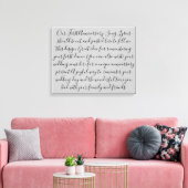 First Dance Song Lyrics Jubileum Gift Pas getrouwd Canvas Afdruk (Insitu (Woonkamer))