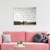 First Dance Song Lyrics Jubileum Gift Vow Foto Canvas Afdruk (Insitu (Woonkamer))