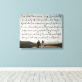 First Dance Song Lyrics Jubileum Gift Vow Foto Canvas Afdruk (Insitu (Houten vloer))
