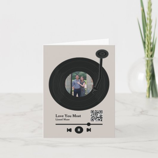 First Dance Song Record Valentijnsdag Feestdagen Kaart (Voorkant)