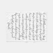 First Dance Song Tekst Jubileum Gift Geloften 2nd Fleece Deken (Voorkant (Horizontaal))