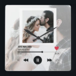 First Dance Song Wedding Jubileum Personalized  Vierkante Klok<br><div class="desc">First Dance Song Wedding Jubileum Personalized</div>