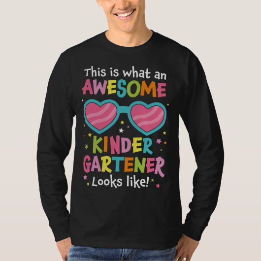 First Day Kindergarten Back to School Awesome Kind T-shirt (Voorkant)