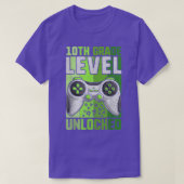 First Day Of 10th Grade Level Unlocked  Boy Video  T-shirt (Design voorkant)