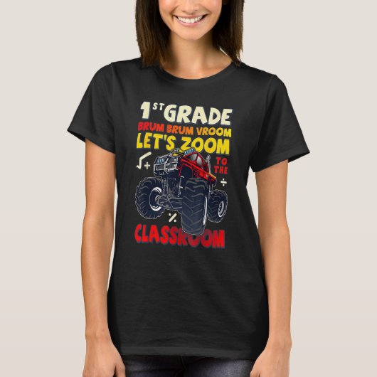 First Day of 1st Grade, Back To School, Monster Tr T-shirt (Voorkant)