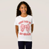 First Day Of 1st Grade Coquette Bow Back To School T-shirt (Voorkant volledig)