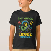 First Day Of 2nd Grade Level Begins Shirt Gamer Bo (Voorkant)