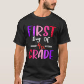 First Day Of 4th Grade Back To School Students Fou T-shirt (Voorkant)