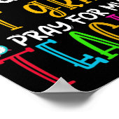 First Day of First Grade Pray For My Teacher Back Poster (Hoek)