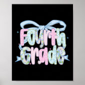 First Day Of Fourth Grade Floral Bundle For Teache Poster (Voorkant)