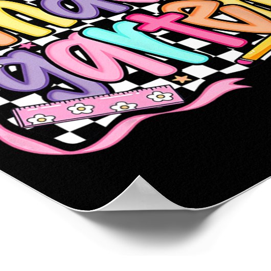 First Day Of Kindergarten Floral Bundle For Teache Poster (Hoek)