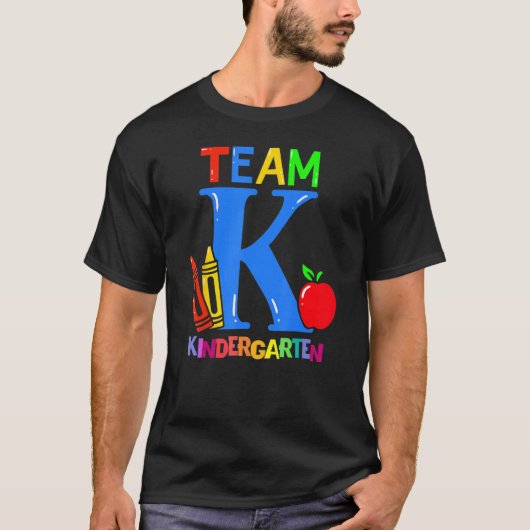 First Day Of Kindergarten Pre K Squad Team Kinderg T-shirt (Voorkant)