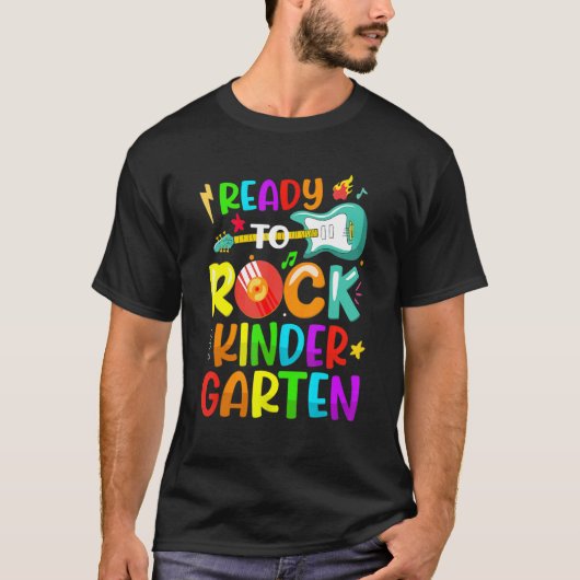 First Day Of Kindergarten Ready To Rock Kindergart T-shirt (Voorkant)