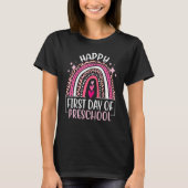 First Day of Preschool  Back To School Leopard Rai T-shirt (Voorkant)