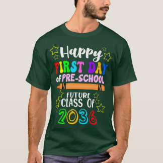 First Day of Preschool Back to School PreK Here I  T-shirt