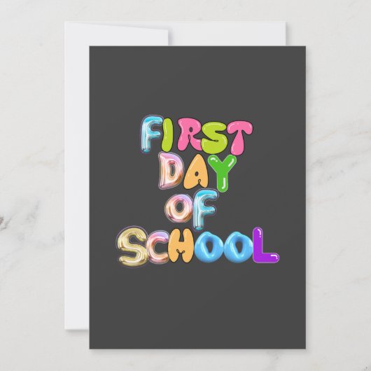 FIRST DAY OF SCHOOL, BACK TO SCHOOL GIFTS KAART (Voorkant)