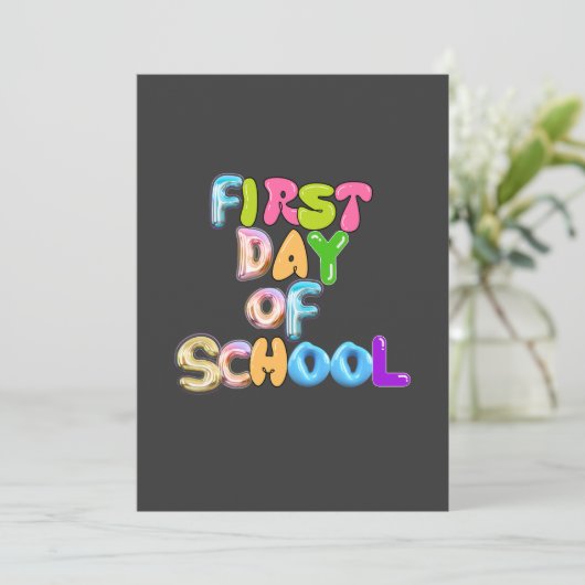 FIRST DAY OF SCHOOL, BACK TO SCHOOL GIFTS KAART (Staand voorkant)