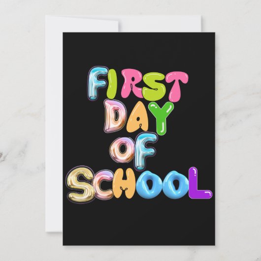 FIRST DAY OF SCHOOL, BACK TO SCHOOL GIFTS KAART (Achterkant)