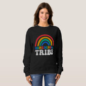 First Day Of School Rainbow Homeschool Tribe Teach Trui (Voorkant volledig)