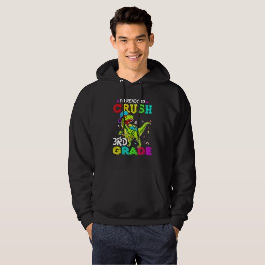 FIRST DAY OF SCHOOL Ready To Crush 3rd Grade KIDS  Hoodie (Voorkant volledig)
