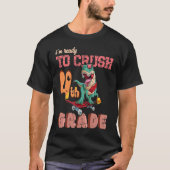 First Day Of School Ready To crush 4th grade Trex T-shirt (Voorkant)