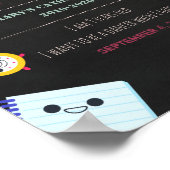 first day of school sign chalkboard school supply poster (Hoek)