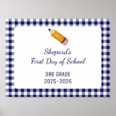 First day of school sign poster (Voorkant)