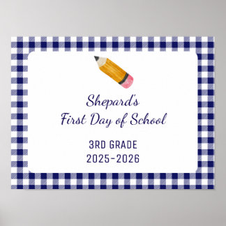 First day of school sign poster