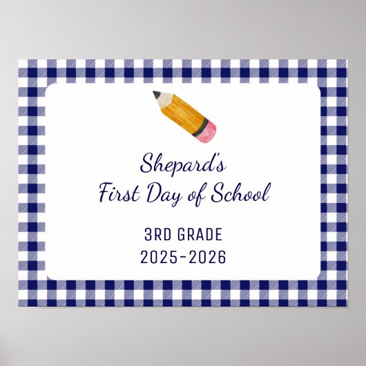 First day of school sign poster (Voorkant)
